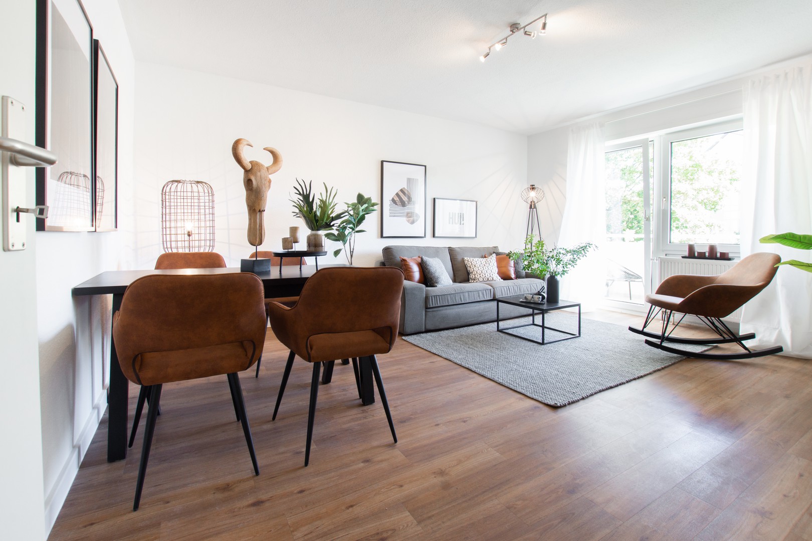 2-Zimmer-Wohnung mit Loggia und Mansardenzimmer in Ludwigshafen-Gartenstadt nach der Sanierung