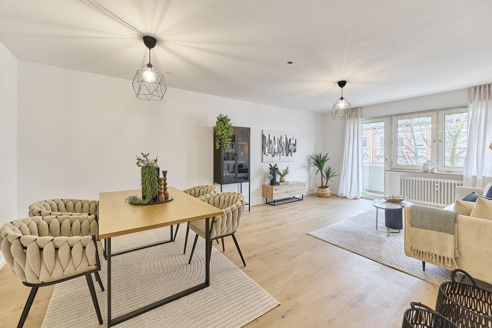 Sanierter Wohnbereich einer vivunt-Wohnung in Mannheim-Rheinau